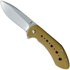 Kizer Kala Vanguard V4479A2 Scot Matsuoka EDC Flipper Folder Drop Point with Brown G10