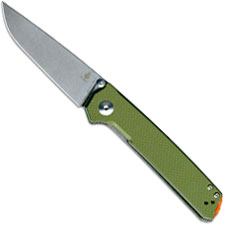 Kizer Domin Vanguard V4516A2 Azo EDC Stonewash Drop Point OD Green G10 Liner Lock Folder