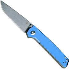 Kizer Domin Vanguard V4516A3 Azo EDC Stonewash Drop Point Blue G10 Liner Lock Folder