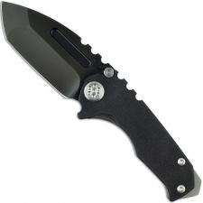 Medford Micro Praetorian G Knife - Black PVD Tanto - Black G10 and Stonewash Titanium - Frame Lock Folder - USA Made