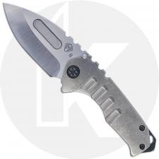 Medford Praetorian Genesis T - Tumbled S35VN Drop Point - Tumbled Ti - Frame Lock Folder - USA Made