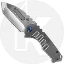 Medford Praetorian Genesis T - Tumbled S35VN Tanto - Tumbled Titanium Handle - Frame Lock Folder - USA Made