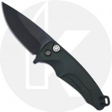 Medford Smooth Criminal - PVD S45VN Drop Point - Hunter Green Aluminum - Button Lock Folder - USA Made