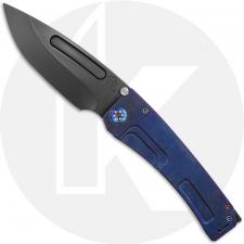 Medford Marauder-H Knife - PVD S45VN Drop Point - Violet Ti - Frame Lock Folder - USA Made