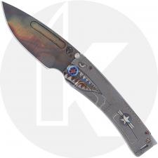 Medford Marauder-H Knife - Vulcan S35VN Drop Point - Tumbled Warthog / Rivets Ti - Frame Lock Folder - USA Made