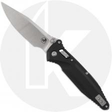 Microtech Socom Delta Knife - Stonewashed Clip Point - Black Aluminum