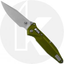 Microtech Socom Delta Knife - Stonewashed Spear Point - OD Green Aluminum
