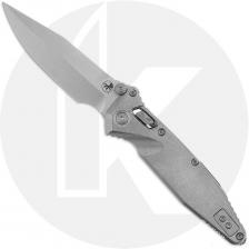 Microtech Socom 160RLS-10SMS2 Knife - Signature Series - Stonewash Spear Point - Stonewash Slab Side Titanium - USA Made