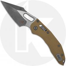 Microtech Stitch RAM-LOK Knife - Apocalyptic Bohler M390MK Spear Point - Fluted Tan G10