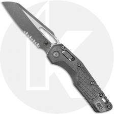Microtech MSI RAM-LOK Knife - Signature Series - Apocalyptic Part Serrated Sheepsfoot Bohler M390MK - Apocalyptic Frag Pattern T