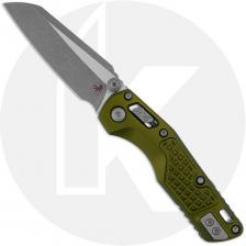 Microtech MSI Mini RAM-LOK Knife - Apocalyptic Bohler M390MK Sheepsfoot - OD Green Frag Pattern Aluminum