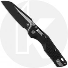 Microtech MSI Mini RAM-LOK Knife - Black Bohler M390MK Sheepsfoot - Black Frag Pattern Aluminum