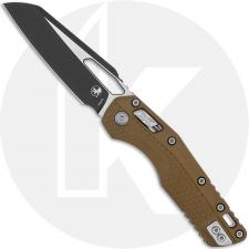 Microtech MSI RAM-LOK Knife - 2-Tone Sheepsfoot Bohler M390MK - Fluted Dark Earth Polymer