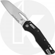 Microtech MSI RAM-LOK Knife - Part Serrated Stonewash Sheepsfoot Bohler M390MK - Fluted Black Polymer