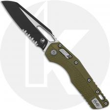 Microtech MSI RAM-LOK Knife - Part Serrated 2-Tone Sheepsfoot Bohler M390MK - Injection Molded OD Green Polymer