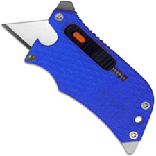 Outdoor Edge SlideWinder - Compact 4 Function Utility Knife Multi Tool - Blue Handle SWU-20C