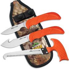Outdoor Edge WildGuide - Compact 3 Piece Hunting Knife Set - WG-10C