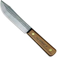 Old Hickory Hunting Knife 7026 - Carbon Steel Clip Point Fixed Blade - Hardwood Handle - USA Made