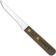 Old Hickory Mini Filet Knife 7028 - Carbon Steel Drop Point Fixed Blade - Hardwood Handle - USA Made