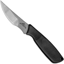 Ontario 9718 HP Caper Knife Stainless Steel Trailing Point Fixed Blade Synthetic Rubber Handle USA Made