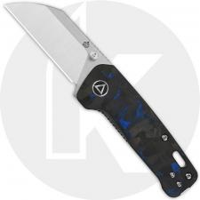 QSP Penguin Mini QS130XS-D1 - Satin 14C28N - Blue Shred Carbon Fiber / G10