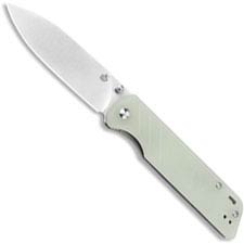 QSP Parrot Knife QS102-H - Satin D2 Spear Point - Jade G10 - Liner Lock Folder
