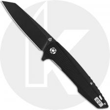 QSP Phoenix QS108-C2 Knife - Blackwash D2 Reverse Tanto - Black G10 - Flipper Folder