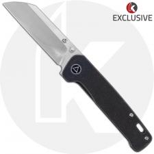 QSP Penguin Knife QS130-KP7 - 2 Tone Satin M390 Sheepfoot - Black Stonewash Titanium - Frame Lock Folder