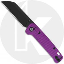 QSP Penguin Glyde Lock QS130GL-E2 Knife - Black 14C28N Sheepsfoot - Purple FRN