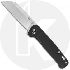 QSP Penguin Knife QS130-M - 2 Tone Satin 154CM Sheepfoot - Black Stonewash Titanium - Frame Lock Folder