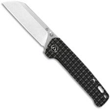 QSP Penguin Knife QS130-NFRG - Stonewash 154CM Sheepfoot - Black Stonewash Frag Ti - Frame Lock