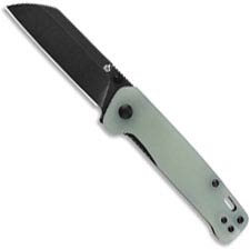 QSP Penguin Knife QS130-W - Black D2 Sheepfoot - Jade G10 - Liner Lock