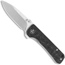 QSP Hawk Knife QS131-C - Satin S35VN Drop Point - Black Carbon Fiber - Liner Lock Flipper Folder