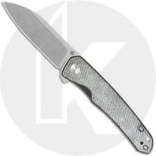 QSP Otter QS140-F1 Knife - Stonewash 14C28N Sheepsfoot - Denim Micarta - Flipper Folder