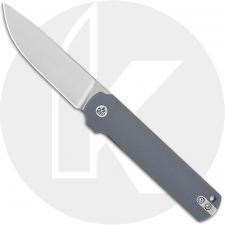 QSP Lark QS144B Knife - 14C28N Drop Point - Gray G10 - Flipper Folder