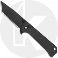 QSP Grebe T QS148-C2 Knife - Blackwash 14C28N Tanto - Black Micarta - Flipper Folder