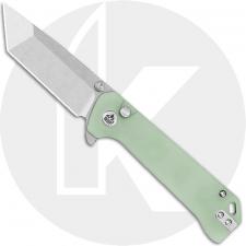 QSP Grebe T QS148-D1 Knife - Stonewash 14C28N Tanto - Jade G10 - Flipper Folder