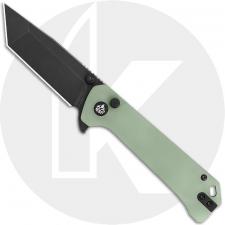 QSP Grebe T QS148-D2 Knife - Blackwash 14C28N Tanto - Jade G10 - Flipper Folder