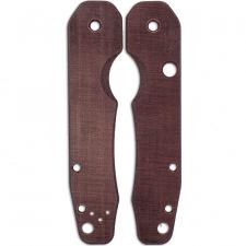 RC BladeWorks Custom Micarta Scales for Spyderco Smock Knife - Maroon - USA Made