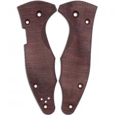 RC BladeWorks Custom Micarta Scales for Spyderco Yojimbo 2 Knife - Maroon - USA Made