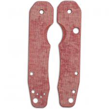 RC BladeWorks Custom Micarta Scales for Spyderco Smock Knife - Red - USA Made