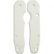 RC BladeWorks Custom Micarta Scales for Spyderco Smock Knife - White - USA Made