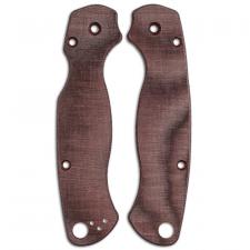 RC BladeWorks Custom Micarta Scales for Spyderco Para Military 2 Knife - Maroon - USA Made