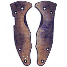 RC BladeWorks Custom Micarta Scales for Spyderco Yojimbo 2 Knife - Blue / Natural - USA Made