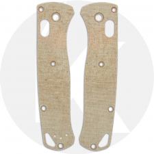 Ripps Garage Tech Micarta Scales for Benchmade Bugout Knife - Natural Linen