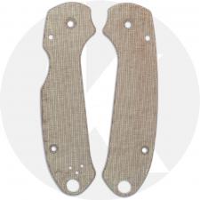 Ripps Garage Tech Micarta Scales for Spyderco Para 3 Skinny MOD - Natural Linen