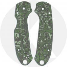 Ripps Garage Tech Fat Carbon Scales for Spyderco Para 3 Skinny MOD - Jungle Wear Plain Flat