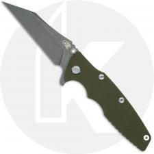 Rick Hinderer Eklipse 3.5 Knife - Wharncliffe - Working Finish - OD Green G10 / Battle Bronze Ti