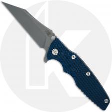 Rick Hinderer Eklipse 3.5 Knife - Wharncliffe - Working Finish - Blue/Black G10 / Battle Bronze Ti