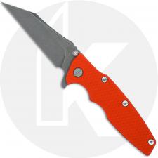 Rick Hinderer Eklipse 3.5 Knife - Wharncliffe - Working Finish - Orange G10 / Battle Bronze Ti